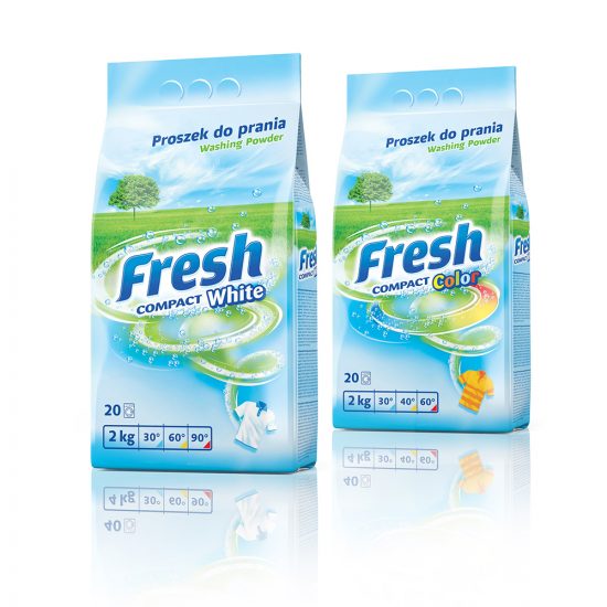 Projekt opakowań FRESH COMPACT, Proszek do prania, Woshing powders