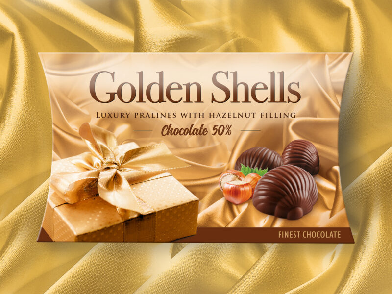 Projekt opakowania Golden Shells, Projekt opakowania, Packaging design
