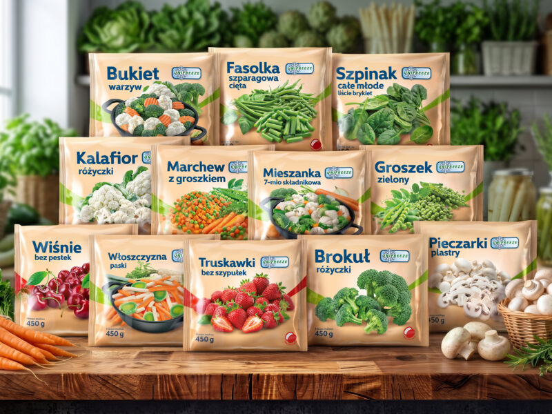 Unifreeze mrożonki warzywne. Frozen vegetables.